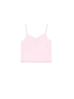 Cropp Koszulki, Topy*top z ozdobnym marszczeniem różowy