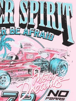 Cropp Koszulki, Topy*T-shirt z nadrukiem różowy