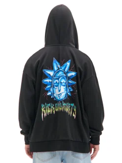 Cropp Bluzy*Rozpinana bluza z kapturem Rick i Morty czarny