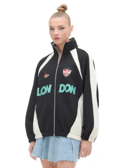 Cropp Unisex|Unisex*Rozpinana bluza z nadrukami UNISEX czarny