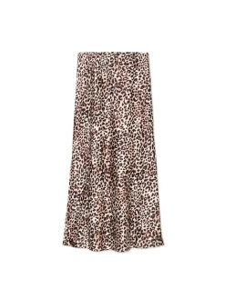 Cropp Spódnice*Satynowa spódnica w panterkę beżowy