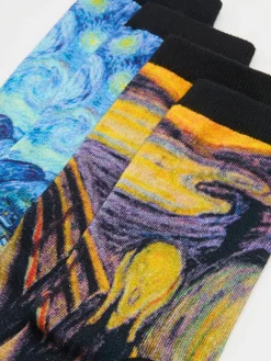 Cropp Skarpety, Rajstopy*Skarpety z nadrukiem znanych artystów czarny