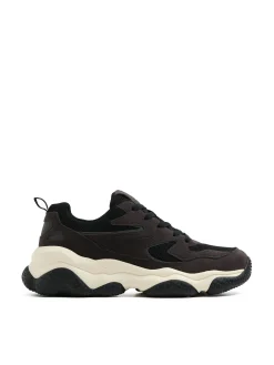 Cropp Sneakersy*Sneakersy z elementami skórzanymi szary