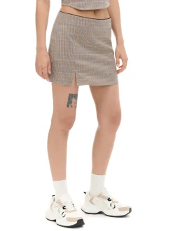 Cropp Spódnice|Sety*Spódnica mini w kratę z wiskozą brązowy