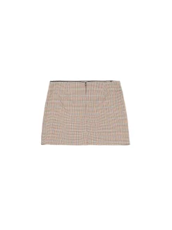 Cropp Spódnice|Sety*Spódnica mini w kratę z wiskozą brązowy