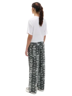 Cropp Spodnie*Spodnie baggy z wężowym motywem szary