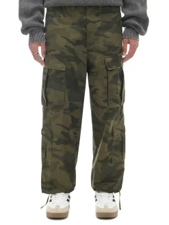 Cropp Spodnie*Spodnie cargo z motywem moro zielony