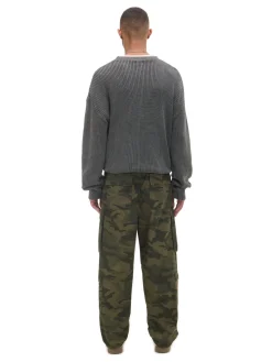 Cropp Spodnie*Spodnie cargo z motywem moro zielony