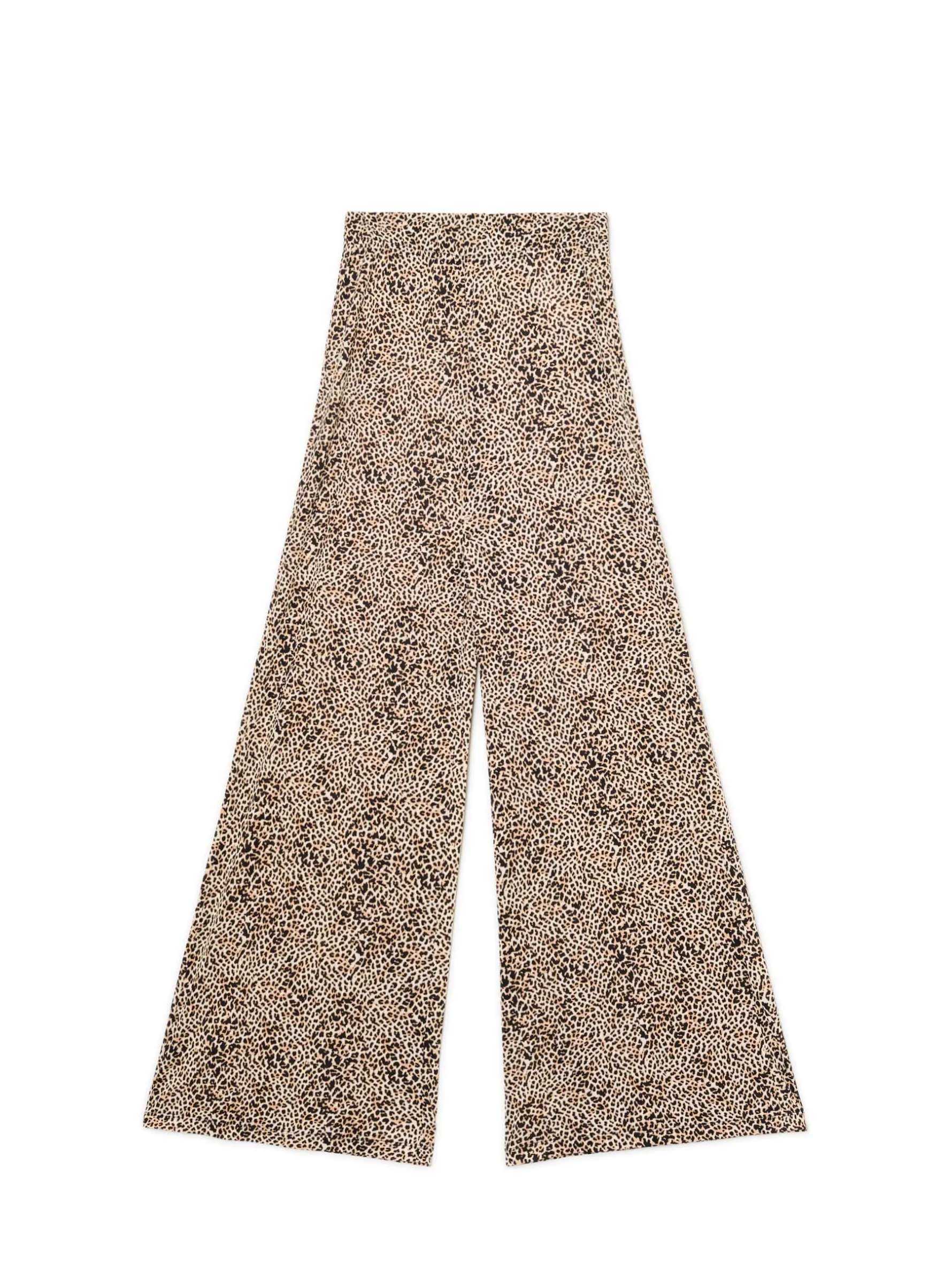 Cropp Spodnie*Spodnie flare w panterkę wielobarwny