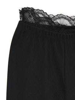 Cropp Spodnie*Spodnie flare z koronką czarny