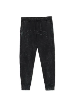 Cropp Spodnie*Spodnie joggery regular z napisem szary