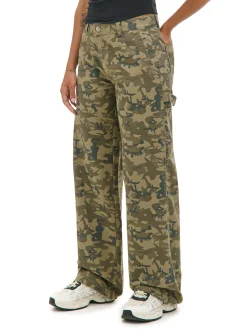 Cropp Spodnie*Spodnie moro z wieloma kieszeniami zielony