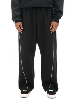 Cropp Spodnie*Spodnie wide leg z przeszyciami czarny