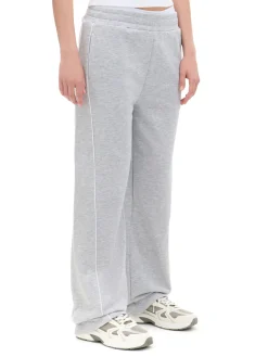 Cropp Spodnie*Spodnie wide leg z wysokim stanem jasnyszary