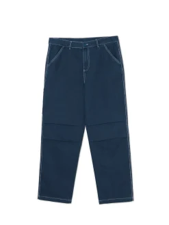 Cropp Baggy|Spodnie*Spodnie z białymi przeszyciami surowygranatowy