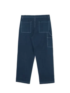 Cropp Baggy|Spodnie*Spodnie z białymi przeszyciami surowygranatowy