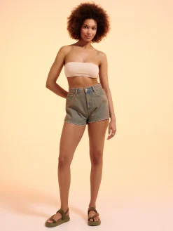 Cropp Bielizna*Stanik bandeau kremowy