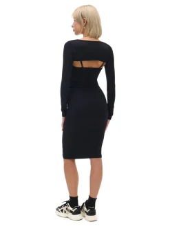 Cropp Sukienki, Kombinezony*Sukienka maxi z dodatkowymi rękawami czarny