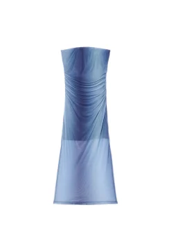 Cropp Sukienki, Kombinezony*Sukienka midi z printem all over niebieski