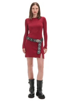 Cropp Sukienki, Kombinezony*Sukienka mini z długimi rękawami kasztanowy