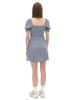 Cropp Sukienki, Kombinezony*Sukienka mini z kwiatowym wzorem all over surowygranatowy