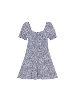 Cropp Sukienki, Kombinezony*Sukienka mini z kwiatowym wzorem all over surowygranatowy