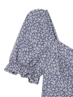 Cropp Sukienki, Kombinezony*Sukienka mini z kwiatowym wzorem all over surowygranatowy