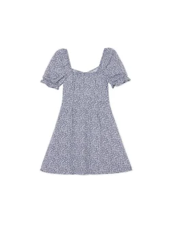 Cropp Sukienki, Kombinezony*Sukienka mini z kwiatowym wzorem all over surowygranatowy