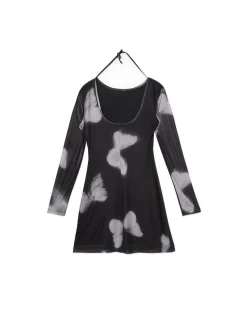 Cropp Sukienki, Kombinezony*Sukienka mini z siateczkowymi panelami czarny