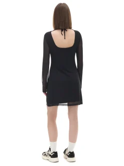 Cropp Sukienki, Kombinezony*Sukienka mini z siateczkowymi panelami czarny