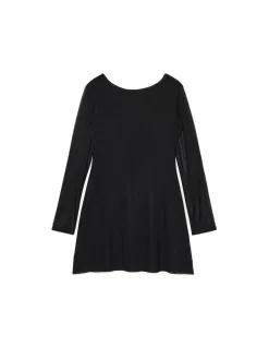 Cropp Sukienki, Kombinezony*Sukienka mini z siateczkowymi panelami czarny