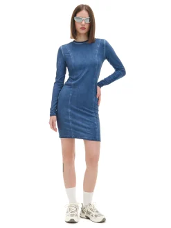 Cropp Sukienki, Kombinezony*Sukienka z efektem oil wash granatowy