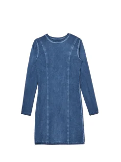 Cropp Sukienki, Kombinezony*Sukienka z efektem oil wash granatowy