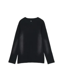 Cropp Swetry*Sweter oversize z efektem sprania czarny