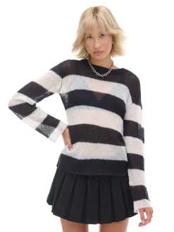 Cropp Swetry*Sweter w paski biały