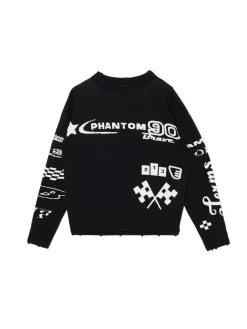 Cropp Swetry*Sweter w racingowym stylu czarny