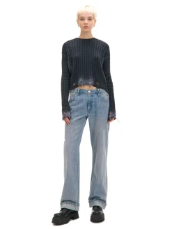 Cropp Swetry*Sweter z miejscowym efektem wybielenia czarny