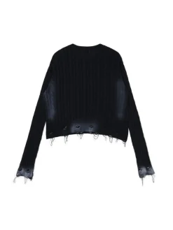 Cropp Swetry*Sweter z miejscowym efektem wybielenia czarny