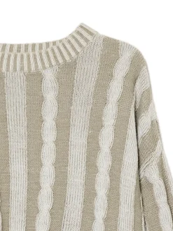 Cropp Swetry*Sweter ze strukturalnym wykończeniem zielony