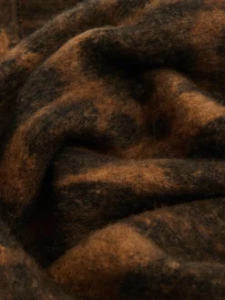 Cropp Szaliki*Szalik w panterkę z frędzlami żółty