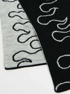 Cropp Kominy, Szaliki*Szalik z motywem płomieni czarny