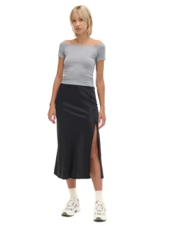 Cropp Koszulki, Topy*Szara bluzka z dodatkiem wiskozy jasnyszary