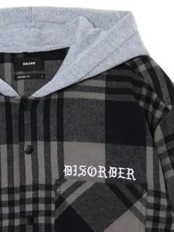 Cropp Koszule*Szara koszula z kapturem i kieszeniami szary