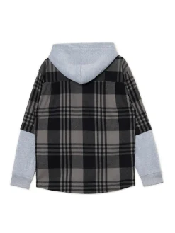 Cropp Koszule*Szara koszula z kapturem i kieszeniami szary