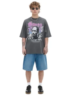 Cropp Koszulki*Szara koszulka Snoop Dogg szary