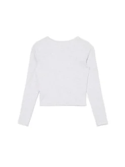 Cropp Koszulki, Topy*Szara koszulka z długim rękawem jasnyszary