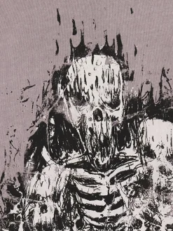 Cropp Unisex|Unisex*Szara koszulka z motywem kościotrupów UNISEX szary