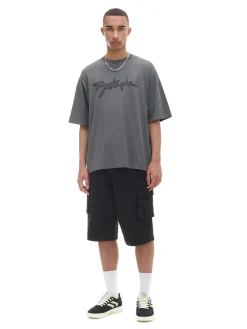 Cropp Koszulki*Szara koszulka z napisem szary