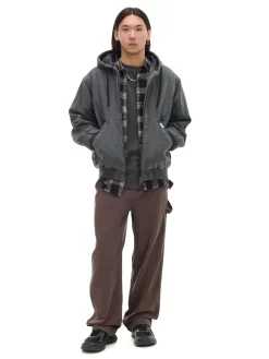 Cropp Kurtki Zimowe|Kurtki, Płaszcze*Szara kurtka bomber z kapturem szary