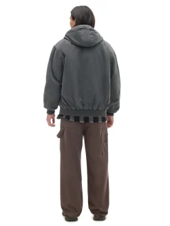 Cropp Kurtki Zimowe|Kurtki, Płaszcze*Szara kurtka bomber z kapturem szary